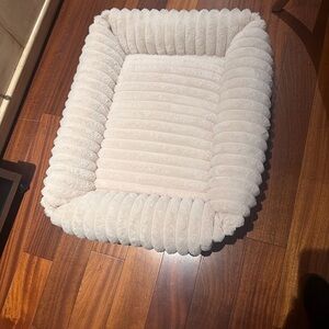 Plush Cream Pet Bed
